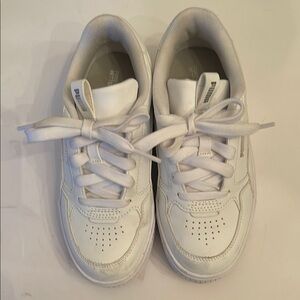 Puma White Sneakers Clean Leather Low-Top